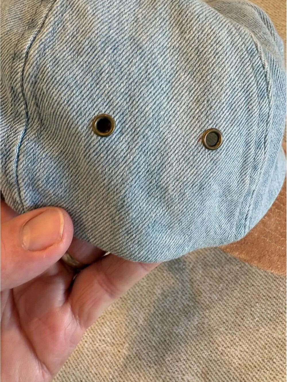 Vintage 90s Cracker Barrel 500 NASCAR Hat Washed Denim Suede Brim Strapback VTG